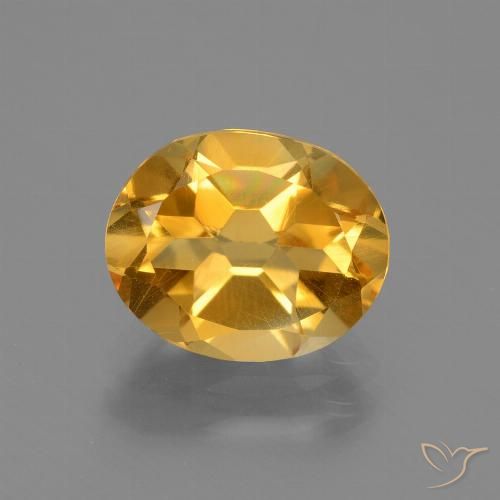 2.35ct 자연스러운 딥 오렌지-골드 황수정, 타원형, VVS
