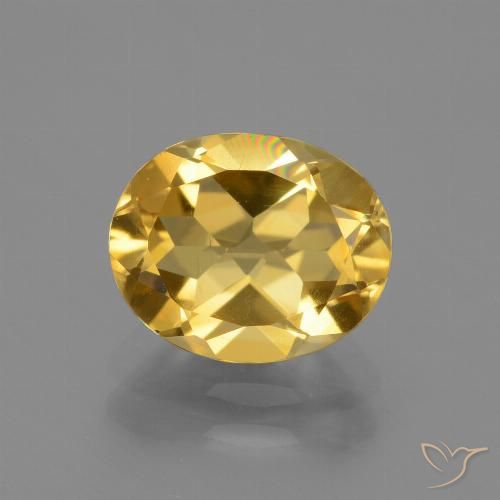 2.28ct 자연스러운 골든 오렌지 황수정, 타원형, VS