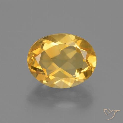 2.19ct 자연스러운 다크 골든 황수정, 타원형, VVS-VS