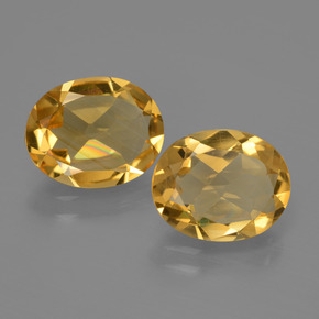 4.05캐럿 천연 다크 골든 시트린 보석, 타원형 컷, 10×8 mm, VVS-VS