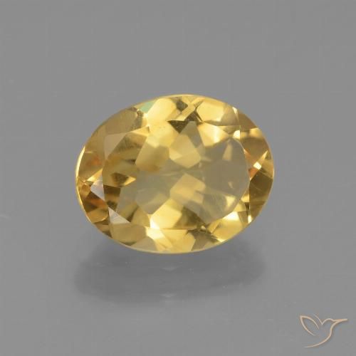2.07ct 자연스러운 골든 오렌지 황수정, 타원형, VVS-VS