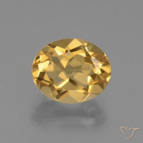 2.55ct 자연스러운 미디엄 라이트 골든 황수정, 타원형, VVS