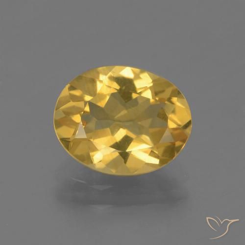 2.15ct 자연스러운 골든 황수정, 타원형, VVS-VS