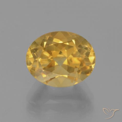 2.98ct 자연스러운 미디엄 골든 황수정, 타원형, VVS