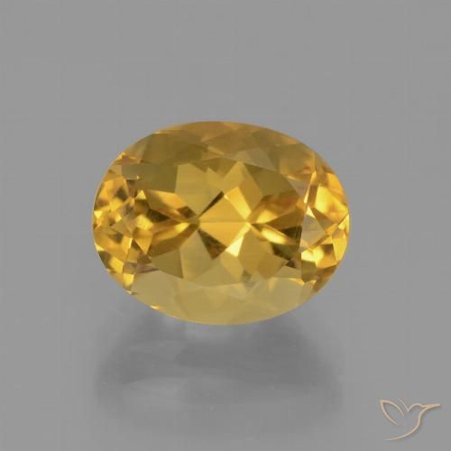 2.78ct 자연스러운 다크 골든 황수정, 타원형, VVS-VS