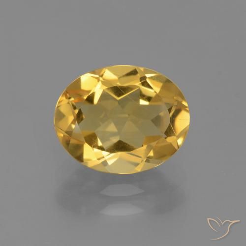 2.24ct 자연스러운 미디엄 라이트 골든 황수정, 타원형, VVS