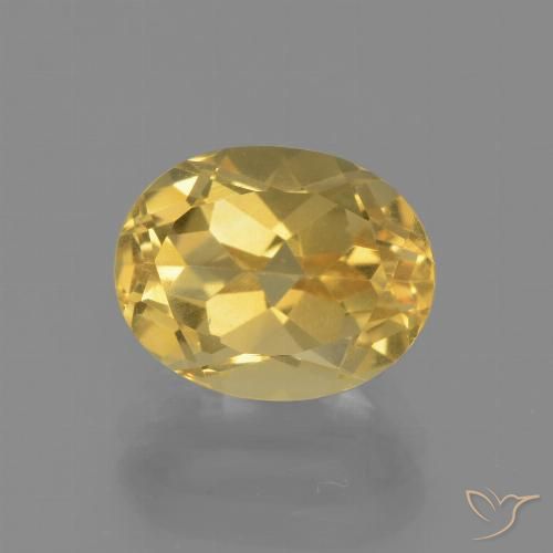 3.05ct 자연스러운 미디엄 골든 황수정, 타원형, VVS-VS