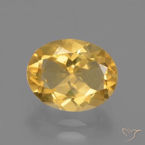 2.41ct 자연스러운 브라이트 골드 황수정, 타원형, VS