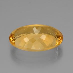 14.40캐럿 천연 다크 골든 시트린, 타원형 컷, 19.8×14 mm, VVS