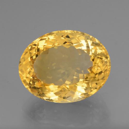 16.78캐럿 천연 브라이트 골드 시트린, 타원형 컷, 18.7×14.7 mm, VVS