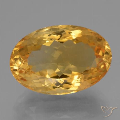 15.05ct 자연스러운 미디엄 다크 골든 황수정, 타원형, VVS-VS