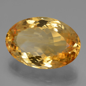 16.80캐럿 천연 딥 골든 오렌지 시트린, 타원형 컷, 20.6×14 mm, VVS