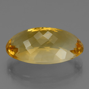 15.88캐럿 천연 딥 골든 오렌지 시트린, 타원형 컷, 21.3×13.2 mm, VVS
