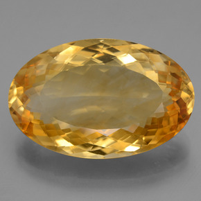 20.52캐럿 천연 미디엄 다크 골든 시트린, 타원형 컷, 23.6×15.3 mm, VVS