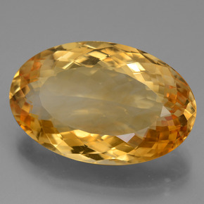 20.52캐럿 천연 미디엄 다크 골든 시트린, 타원형 컷, 23.6×15.3 mm, VVS