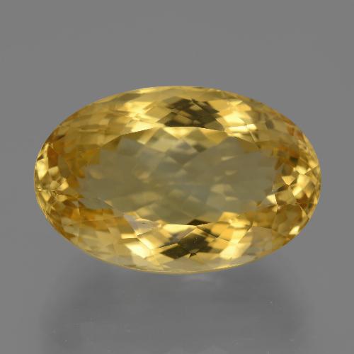 18.28캐럿 천연 미디엄 다크 골든 시트린, 타원형 컷, 20.2×13.2 mm, VVS