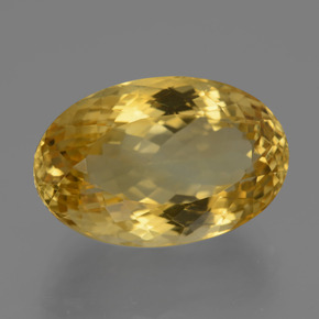 18.28캐럿 천연 미디엄 다크 골든 시트린, 타원형 컷, 20.2×13.2 mm, VVS