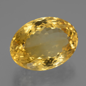 19.99캐럿 천연 딥 골든 오렌지 시트린, 타원형 컷, 20.3×14.9 mm, VVS