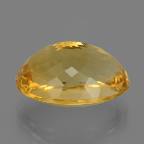 19.99캐럿 천연 딥 골든 오렌지 시트린, 타원형 컷, 20.3×14.9 mm, VVS
