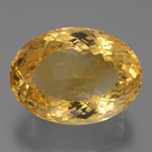 24.63캐럿 천연 미디엄 다크 골든 시트린, 타원형 컷, 21.6×15.9 mm, VVS