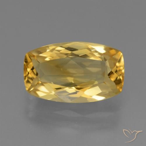 2.82ct 자연스러운 미디엄 라이트 골든 황수정, 방석, VS