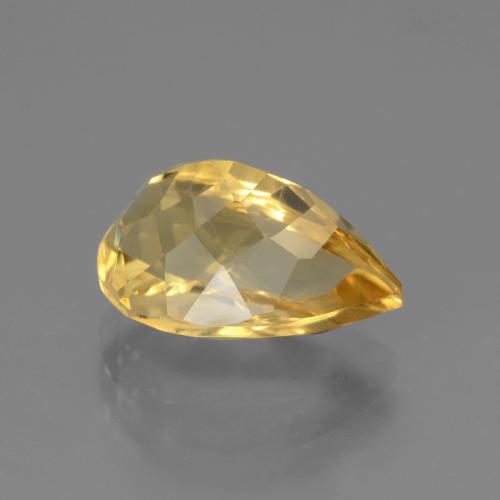 3.65캐럿 천연 미디엄 다크 골든 시트린, 배 모양, 12.1×8 mm, VVS