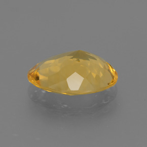 3.77캐럿 천연 골든 오렌지 시트린, 타원형 컷, 12.6×10.4 mm, VVS