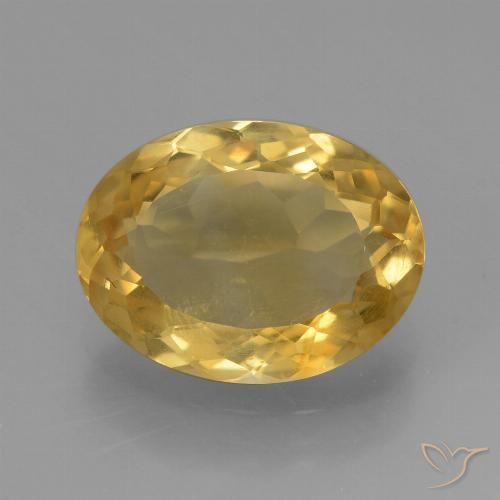 3.52ct 자연스러운 골든 오렌지 황수정, 타원형, VS
