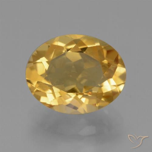 4.91ct 자연스러운 딥 골든 오렌지 황수정, 타원형, VVS