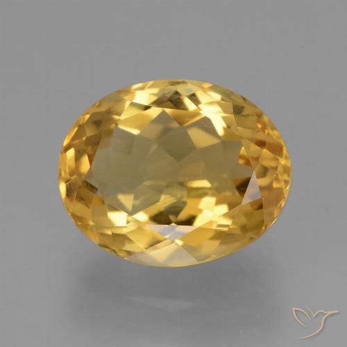 4.15ct 자연스러운 딥 골든 오렌지 황수정, 타원형, VVS-VS
