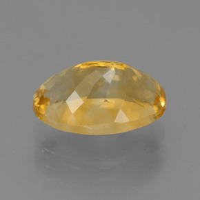 3.74캐럿 천연 딥 골든 오렌지 시트린, 타원형 컷, 11.9×8.5 mm, VVS