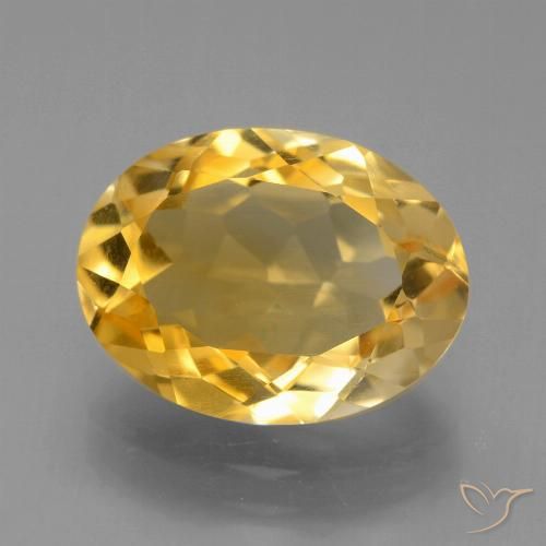 3.93ct 자연스러운 브라이트 골드 황수정, 타원형, VVS-VS