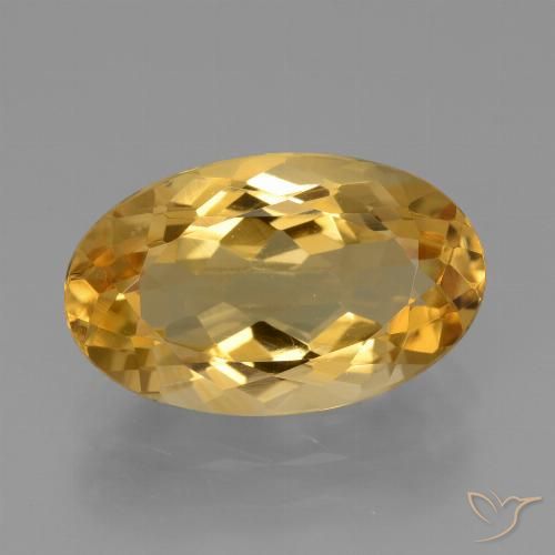 3.73ct 자연스러운 딥 골든 오렌지 황수정, 타원형, VVS-VS