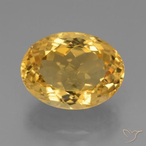 6.44ct 자연스러운 다크 골든 황수정, 타원형, VVS-VS
