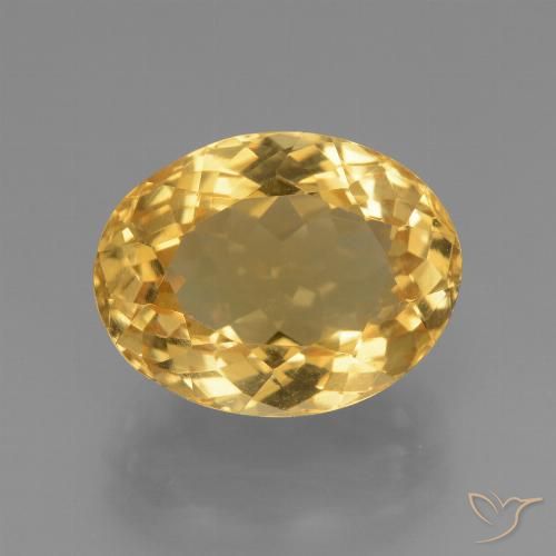 6.03ct 자연스러운 미디엄 다크 골든 황수정, 타원형, VVS
