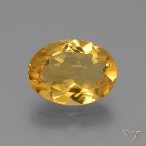 2.34ct 자연스러운 다크 골든 황수정, 타원형, VVS-VS