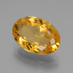 3.18캐럿 천연 다크 오렌지-골드 시트린, 타원형 컷, 12.3×8.6 mm, VVS