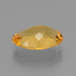 3.18캐럿 천연 다크 오렌지-골드 시트린, 타원형 컷, 12.3×8.6 mm, VVS