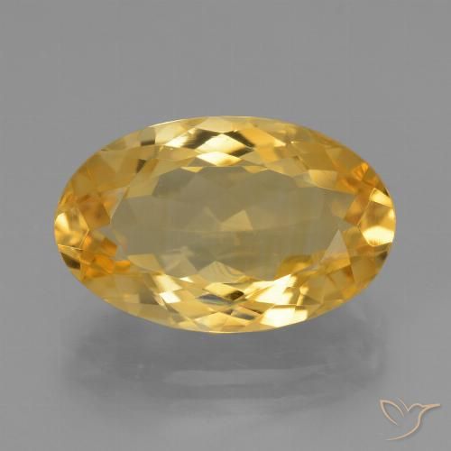 5.44ct 자연스러운 딥 골든 오렌지 황수정, 타원형, VVS