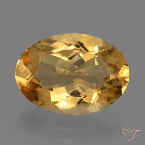 6.30ct 자연스러운 미디엄 다크 골든 황수정, 타원형, VVS