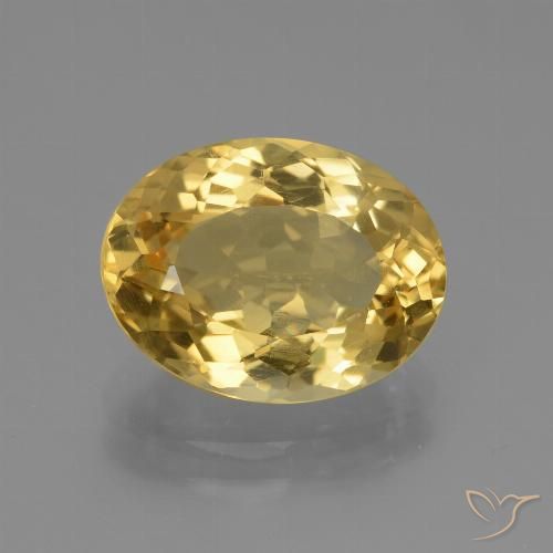 4.00ct 자연스러운 골든 황수정, 타원형, VVS-VS