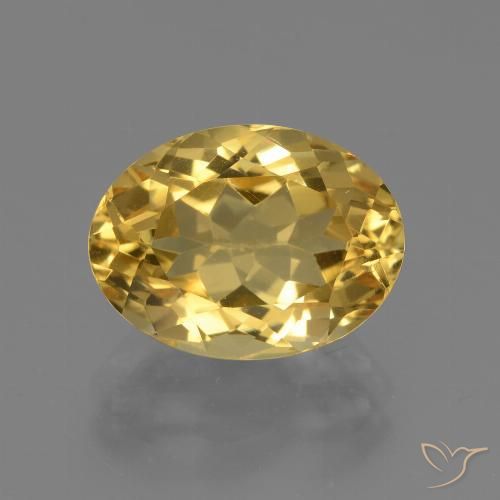 4.40ct 자연스러운 미디엄 골든 황수정, 타원형, VVS