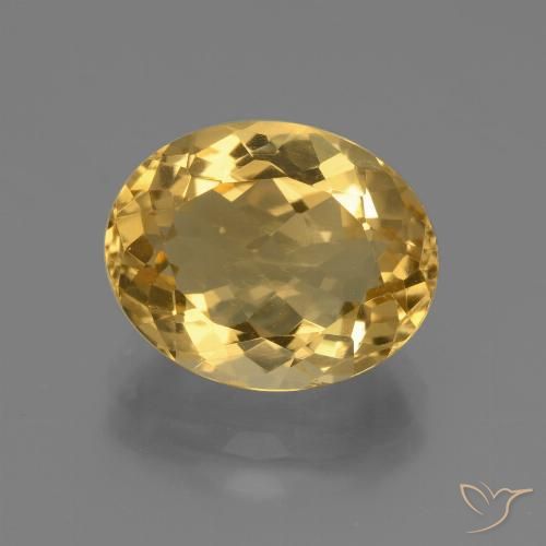 4.47ct 자연스러운 골든 오렌지 황수정, 타원형, VVS