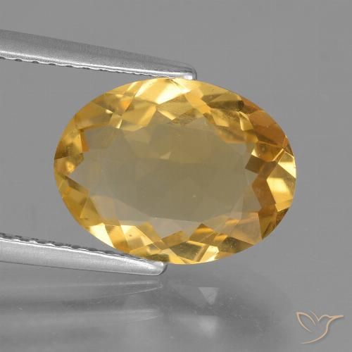 3.28ct 자연스러운 골든 오렌지 황수정, 타원형, VVS-VS