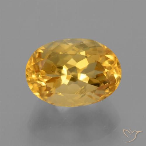 4.23ct 자연스러운 미디엄 골든 황수정, 타원형, VS-SI