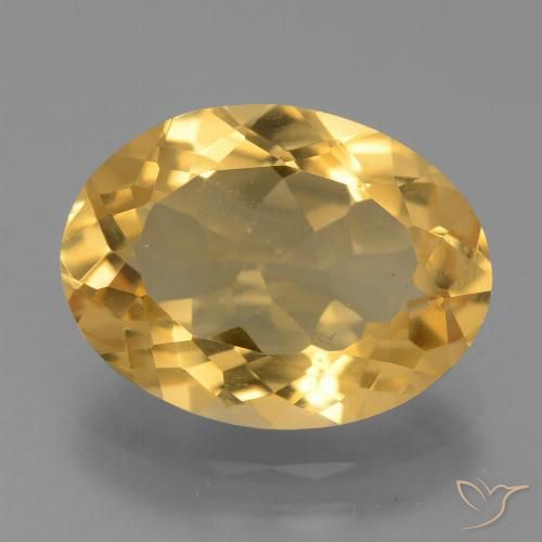 5.25ct 자연스러운 금 황수정, 타원형, VVS-VS