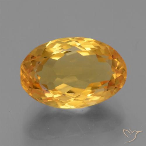 4.97ct 자연스러운 골든 오렌지 황수정, 타원형, VVS
