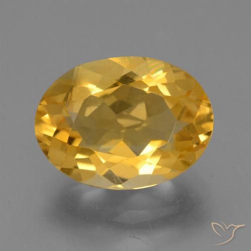 4.03ct 자연스러운 다크 골든 황수정, 타원형, VVS