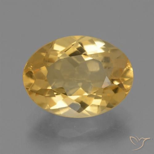 2.84ct 자연스러운 브라이트 골드 황수정, 타원형, VVS