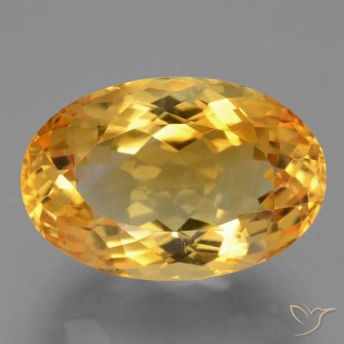10.47ct 자연스러운 골든 오렌지 황수정, 타원형, VVS-VS